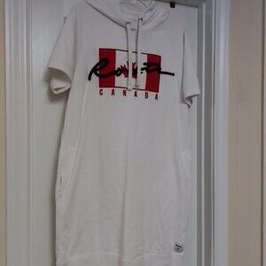 Roots Canada Short Sleeve Sweashirt Hoodie Dress Small